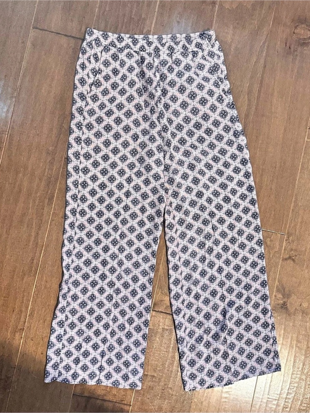 H&M Women's Geometric Wide Leg Pants in multicolor size 6